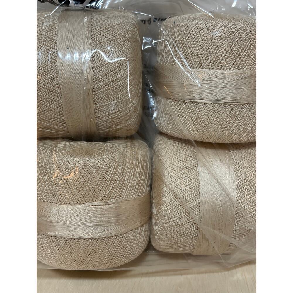 Lot of 6 Vintage DMC Cordonnet Special Superba No 80 Crochet Thread Ecru France - Picture 2 of 6